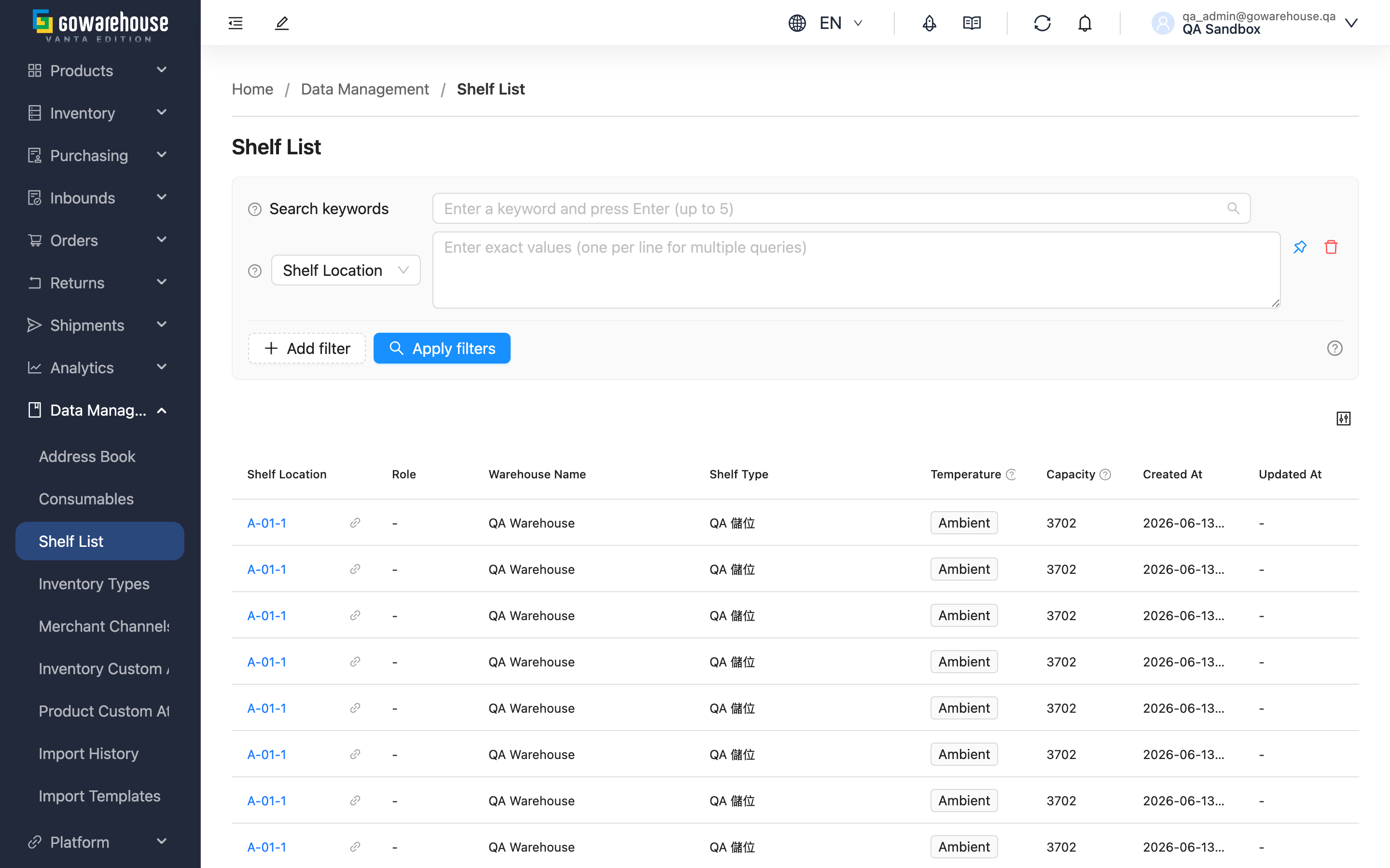 Shelf List - Page Overview