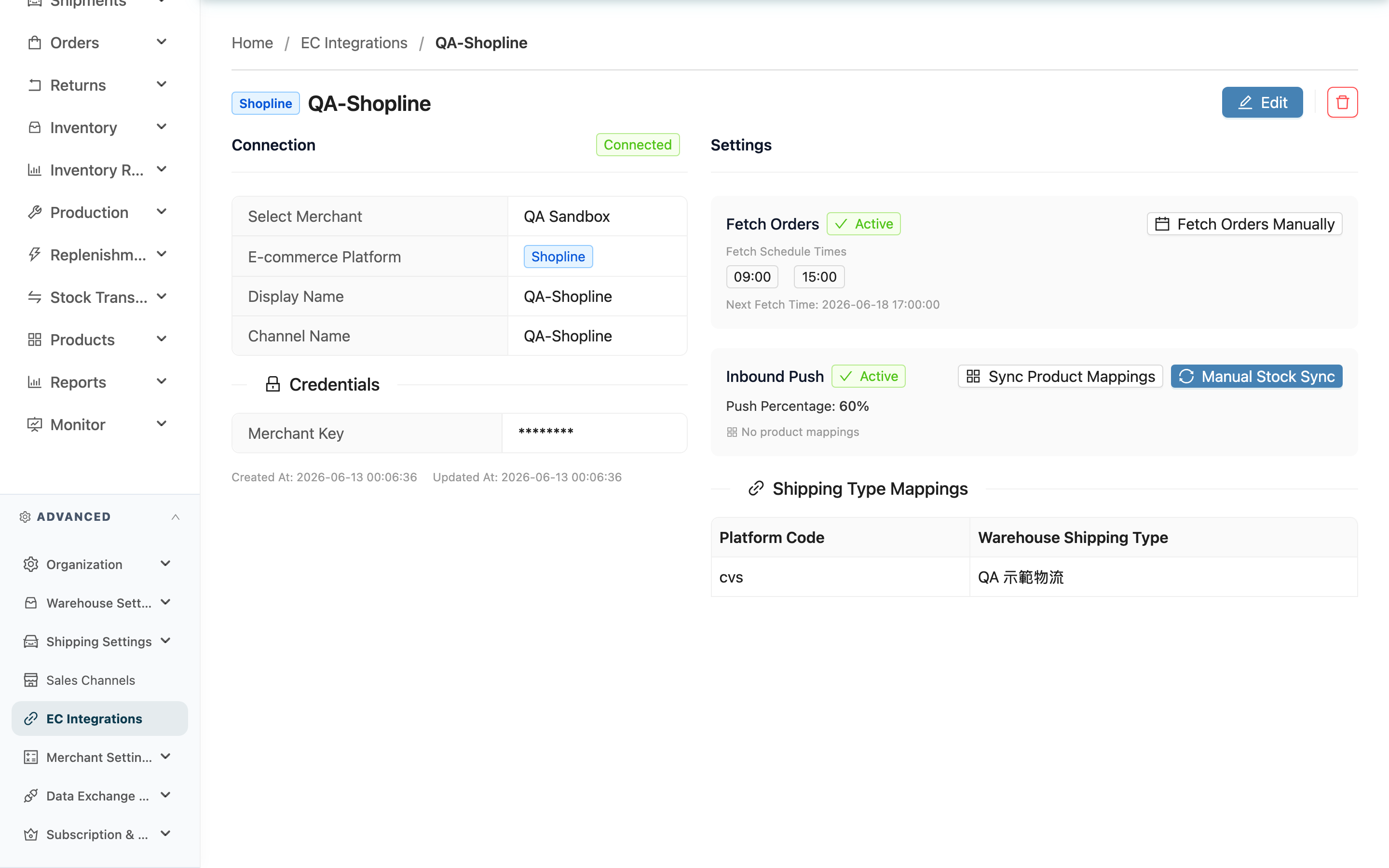 EC Account Detail - Overview