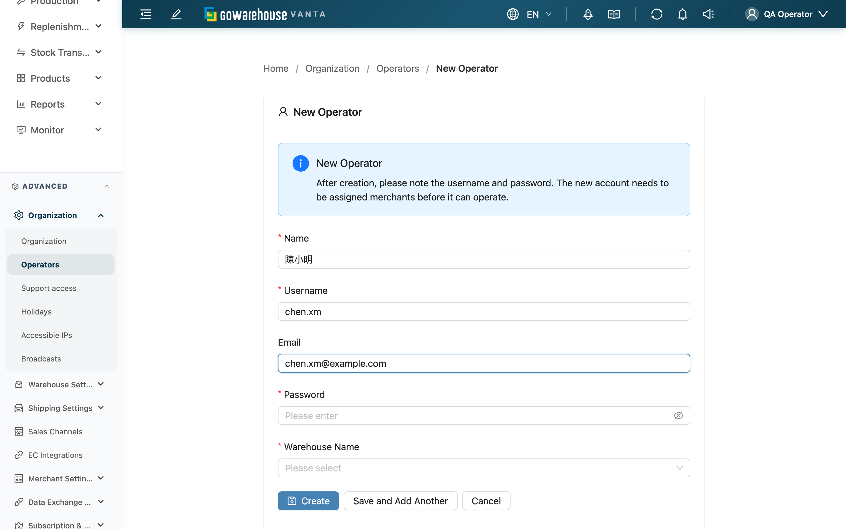 Create Operator - Overview