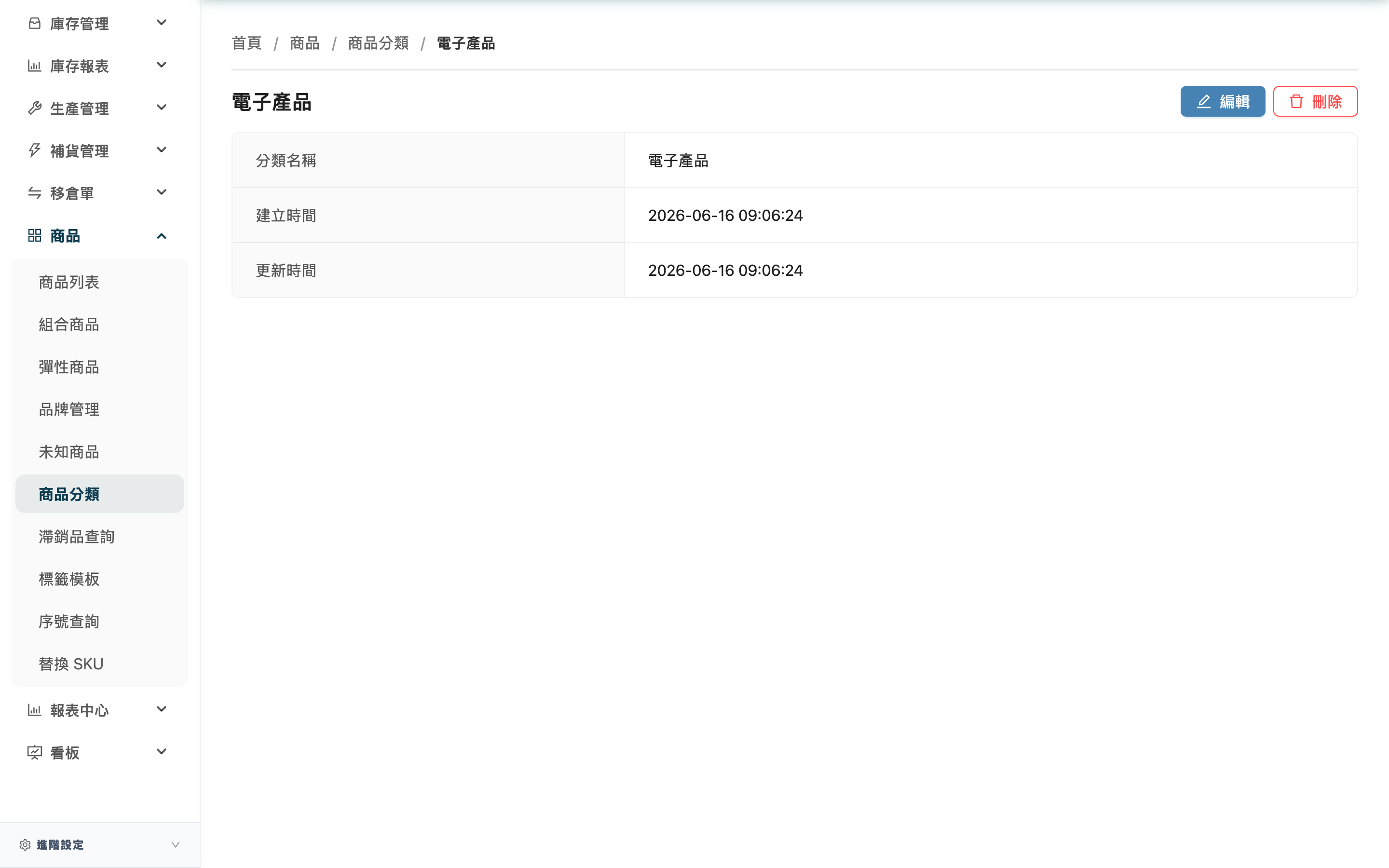 分類詳情 - 頁面總覽